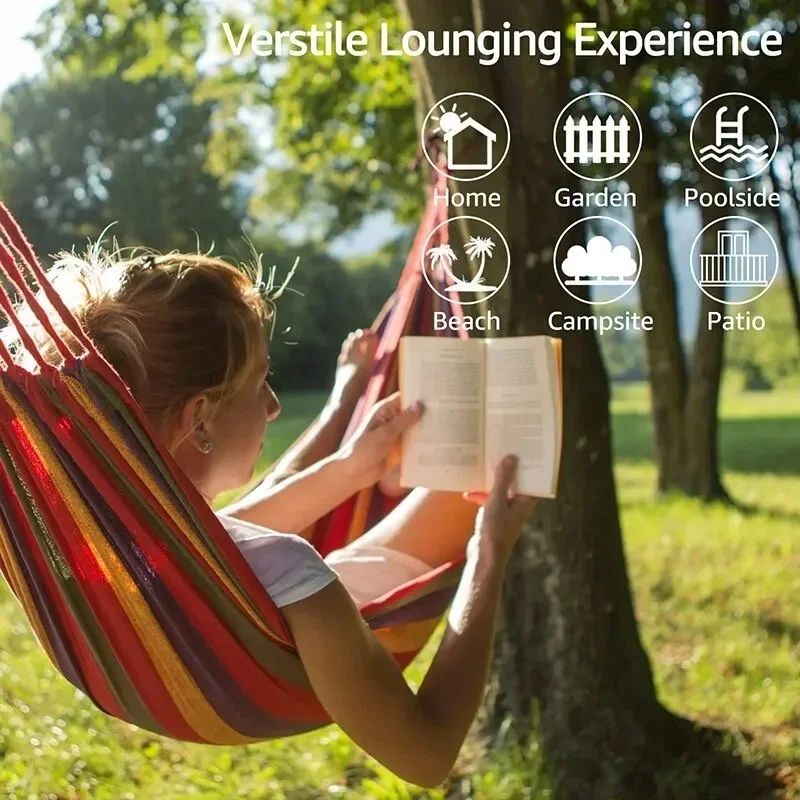 Outdoor Camping Hammock - 1pc Outdoor Canvas Hammock Camping Swing