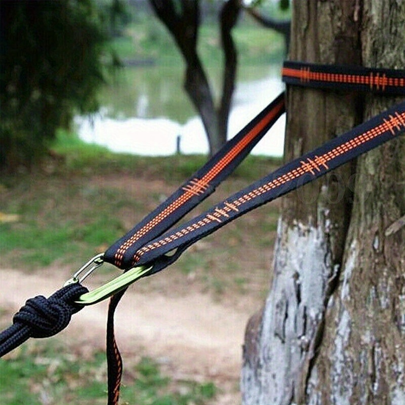 Outdoor Camping Hammock - 2/4 piece heavy duty climbing buckle