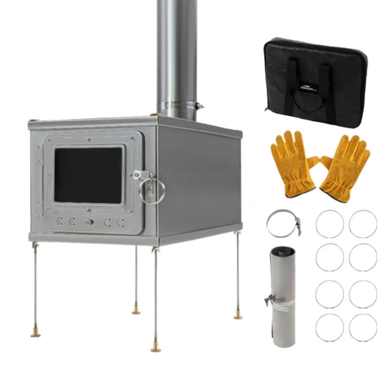 Outdoor Camping Wood Stove - Foldable Tent Stove Lightweight Titanium Alloy