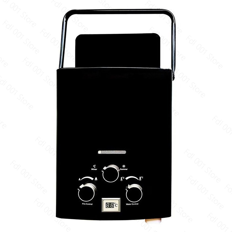 Outdoor Camping Hot Water Heater - 6L Portable Tankless Gas Water Heater