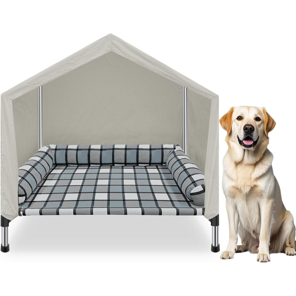 Camping Outdoor Or Indoor - Elevated Dog Pet Bed House -