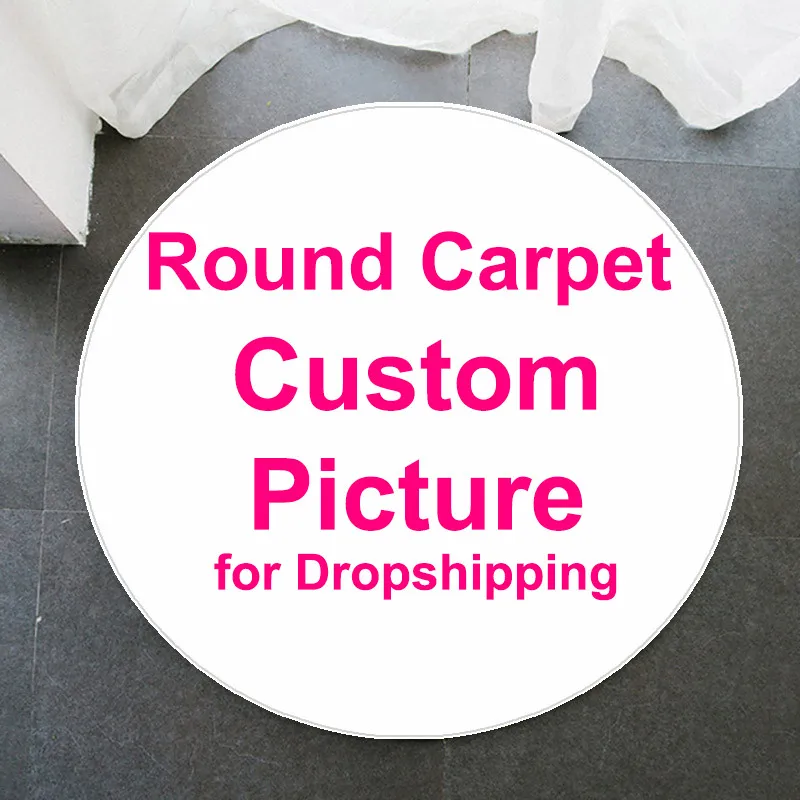 Camping Outdoor Or Indoor - Custom circular anti-slip rug with logo