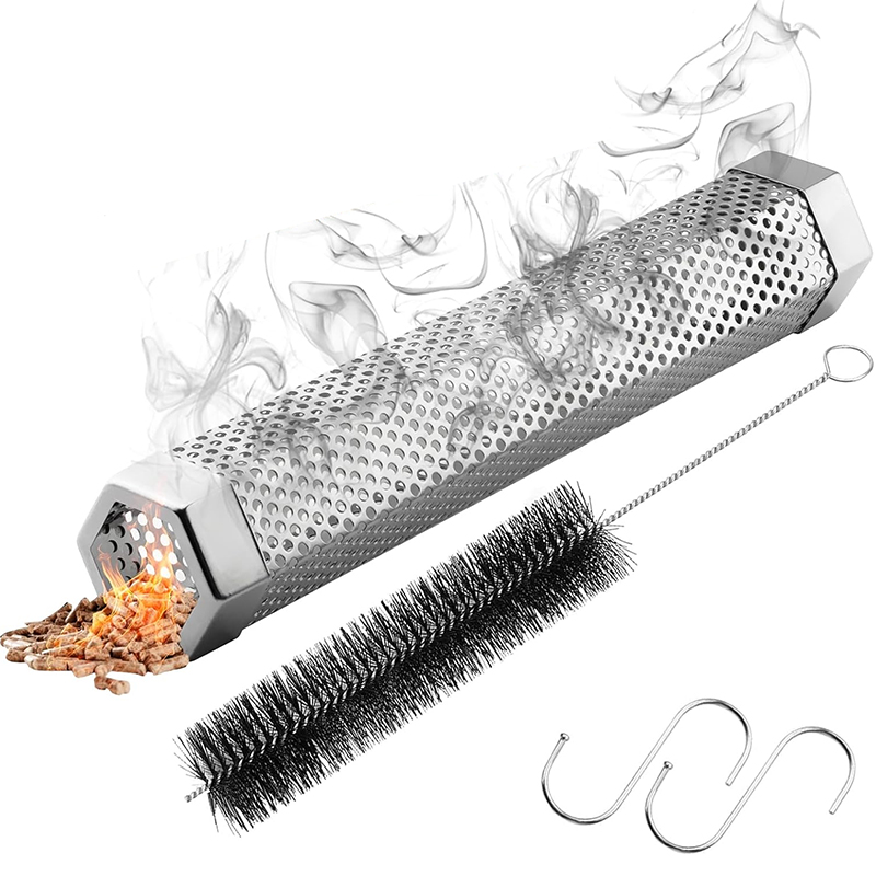 Outdoor Camping Wood Stove - LMETJMA Camping Pellet Smoker Tube Set