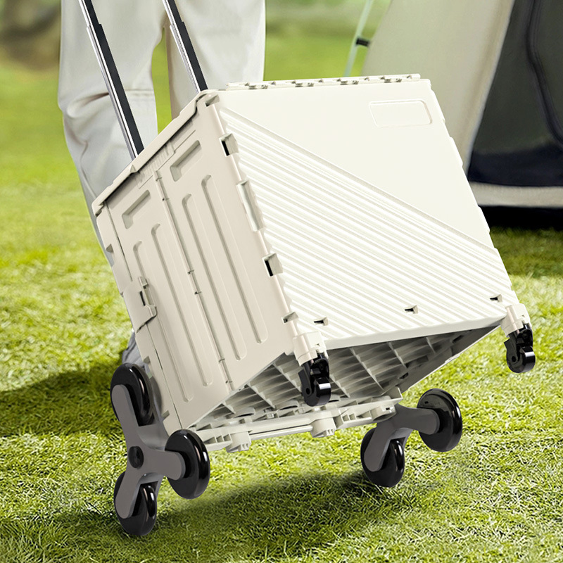 Outdoor Camping Shop - Folding Shopping Cart Portable Lightweight Multi-Purpose