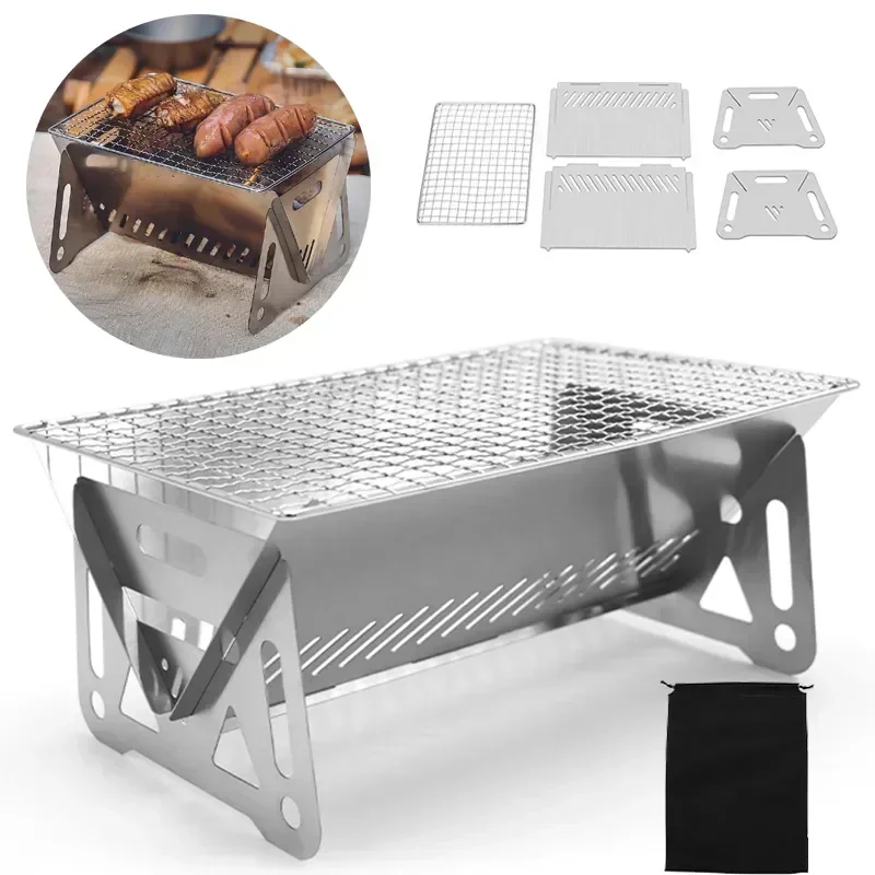 Outdoor Camping Gas Heater - Portable Folding Barbecue Grill Heating Stoves