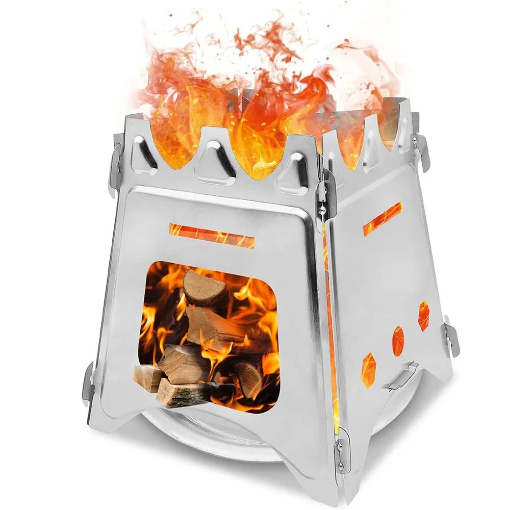 Outdoor Camping Wood Stove - Portable Camping Wood Stove with Stainless