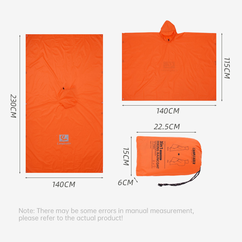 3 In 1 Waterproof Raincoat Lig - Camping Rain Poncho review and price