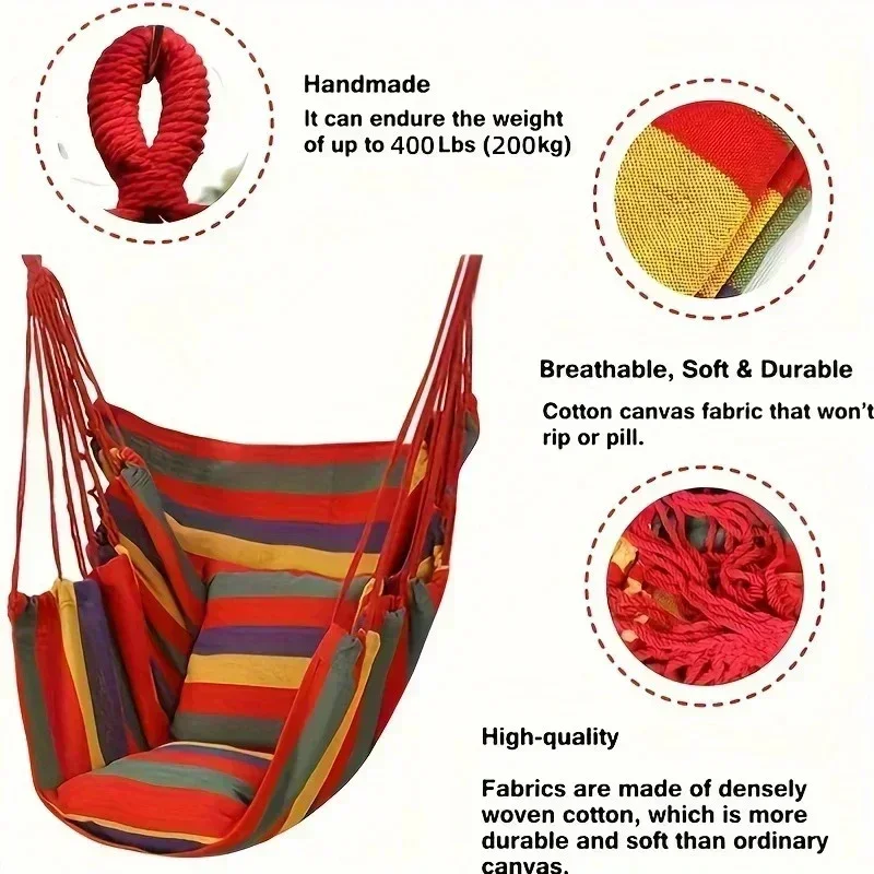 Hot Colorful Striped Canvas Ha - Camping Outdoor Or Indoor review and price