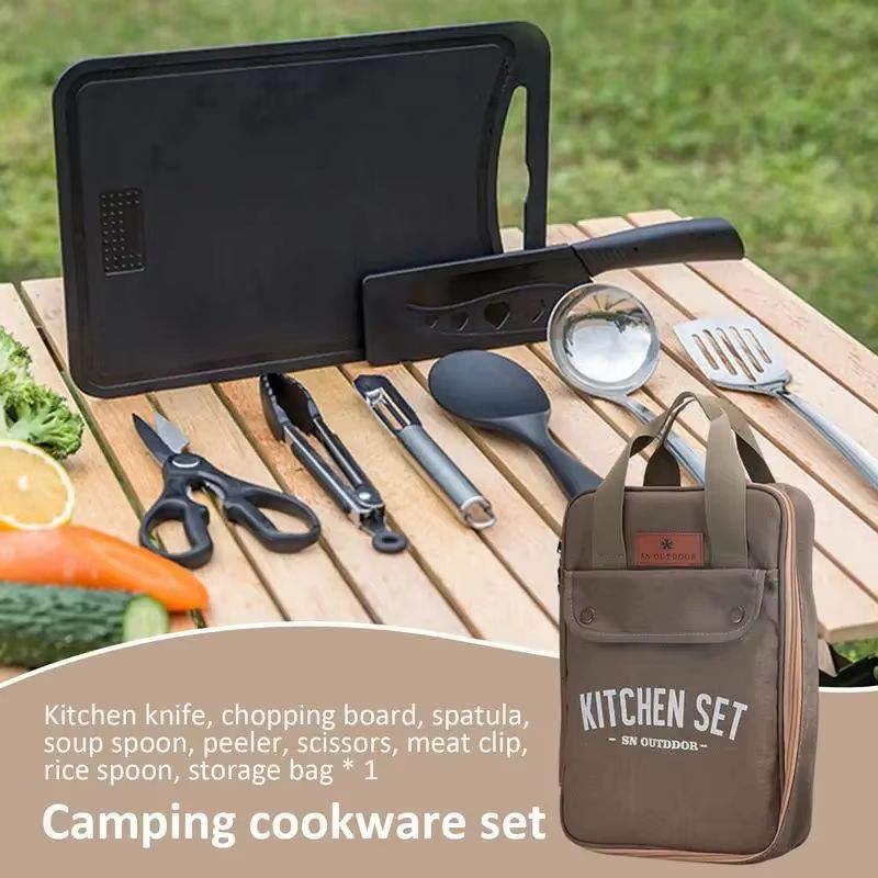 8pcs Camping Kitchen Cookware  - Outdoor Camping Utensils review and price
