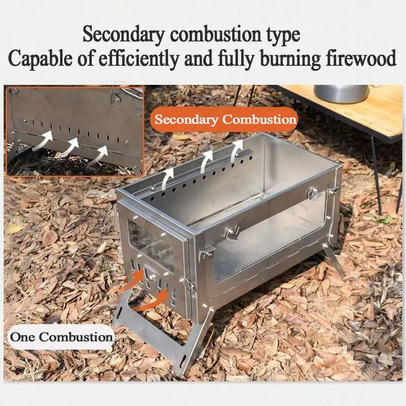 430 Stainless Steel Portable T - Outdoor Camping Wood Stove review and price