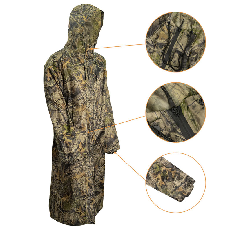 Camouflage Long Raincoat for M - Camping Rain Poncho review and price