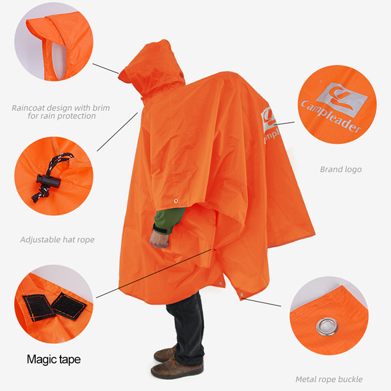 3 In 1 Outdoor Raincoat Hooded - Camping Rain Poncho review and price