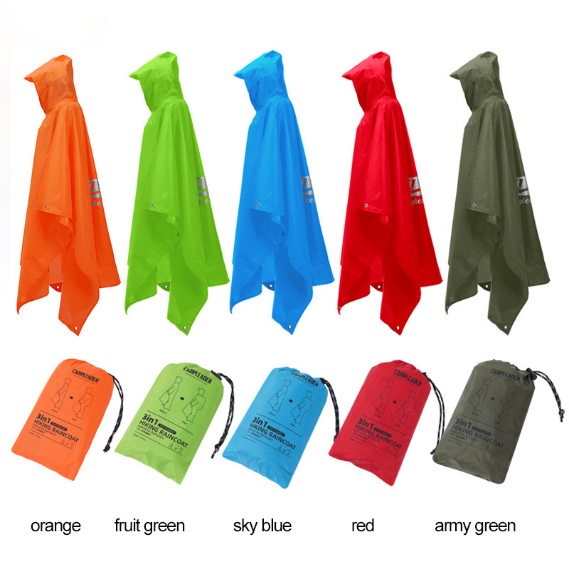 3 In 1 Outdoor Raincoat Hooded - Camping Rain Poncho review and price