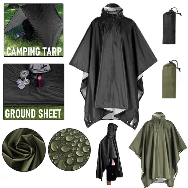 Outdoor 3 In 1 Military Rainco - Camping Rain Poncho review and price