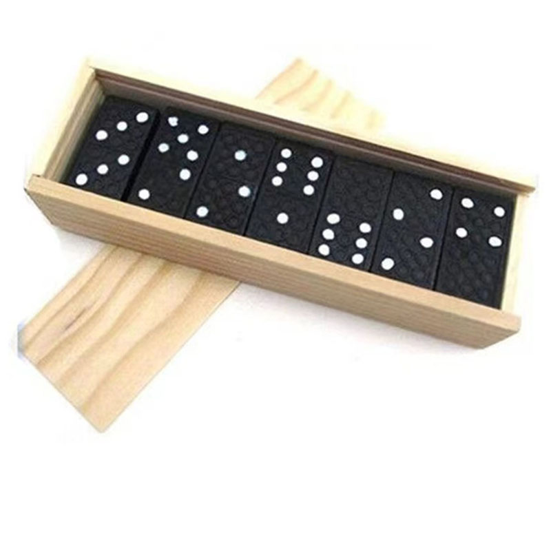 28pcs/Set Wooden Domino Board  - Outdoor Camping For Kids review and price