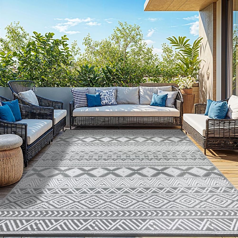 Outdoor Rug 8x10, Reversible P - Camping Outdoor Or Indoor review and price