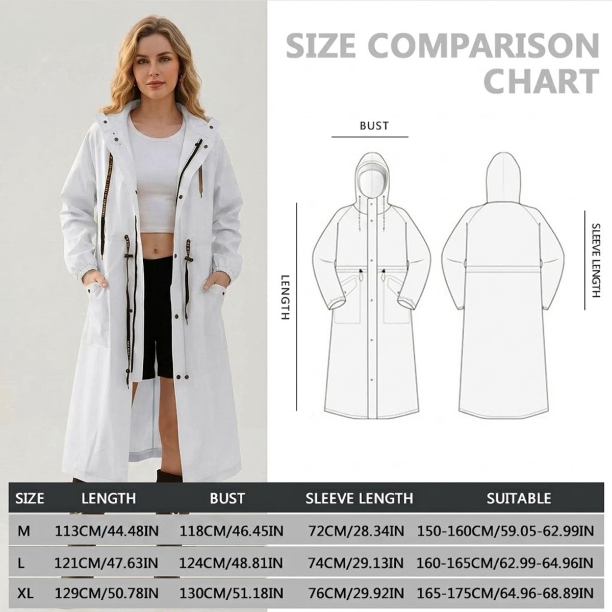 Women Long Waterproof Rain Jac - Camping Rain Poncho review and price