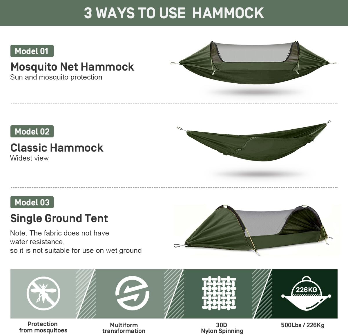 3-in-1 Camping Hammock with Mo - Outdoor Camping Hammock review and price