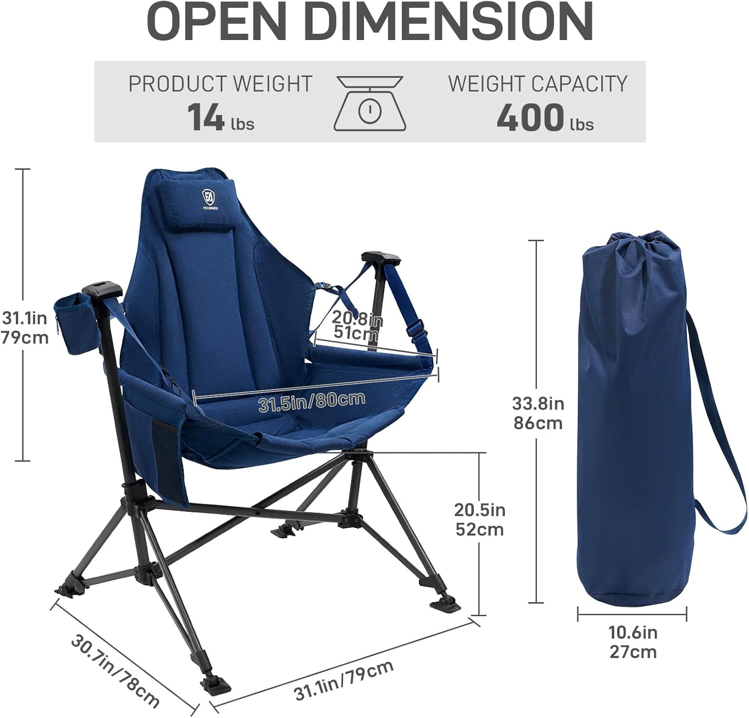 Padded Camping Swing Chair, Ov - Outdoor Camping Hammock review and price