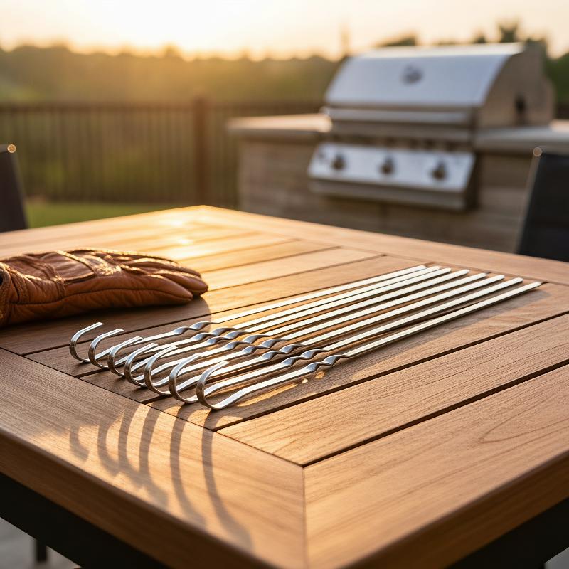 BBQ Skewers Stainless Steel 40 - Outdoor Camping Utensils review and price