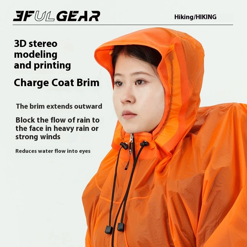 3F UL GEAR Zipper Raincoat 15D - Camping Rain Poncho review and price