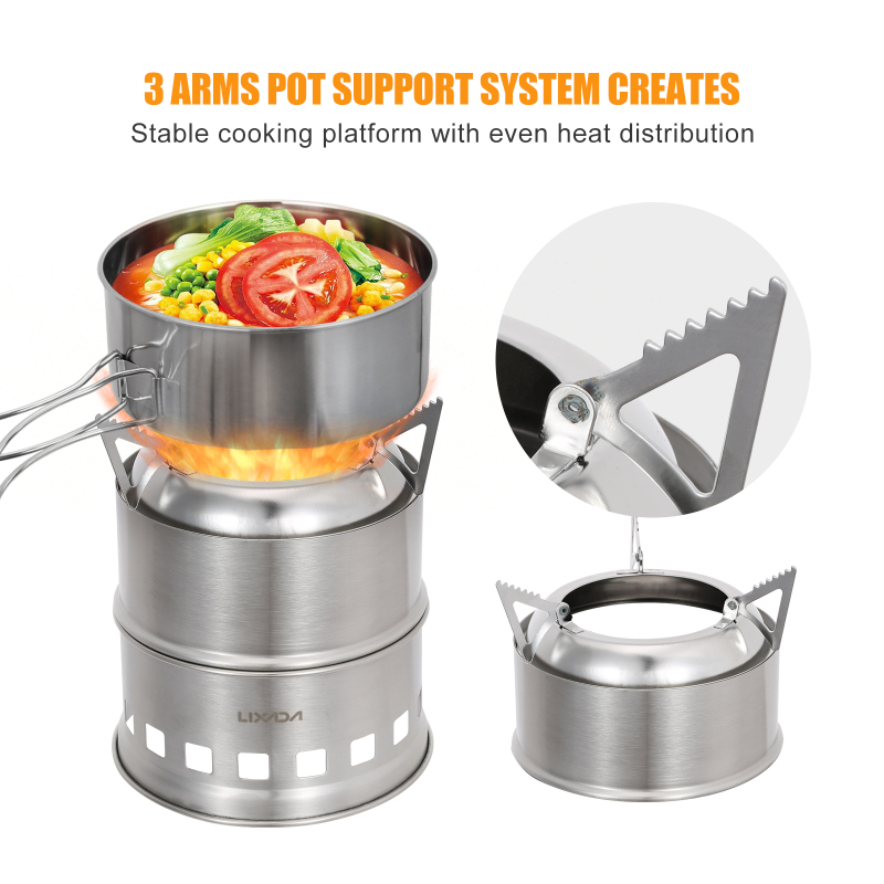 Lixada Stainless Steel Wood St - Outdoor Camping Wood Stove review and price