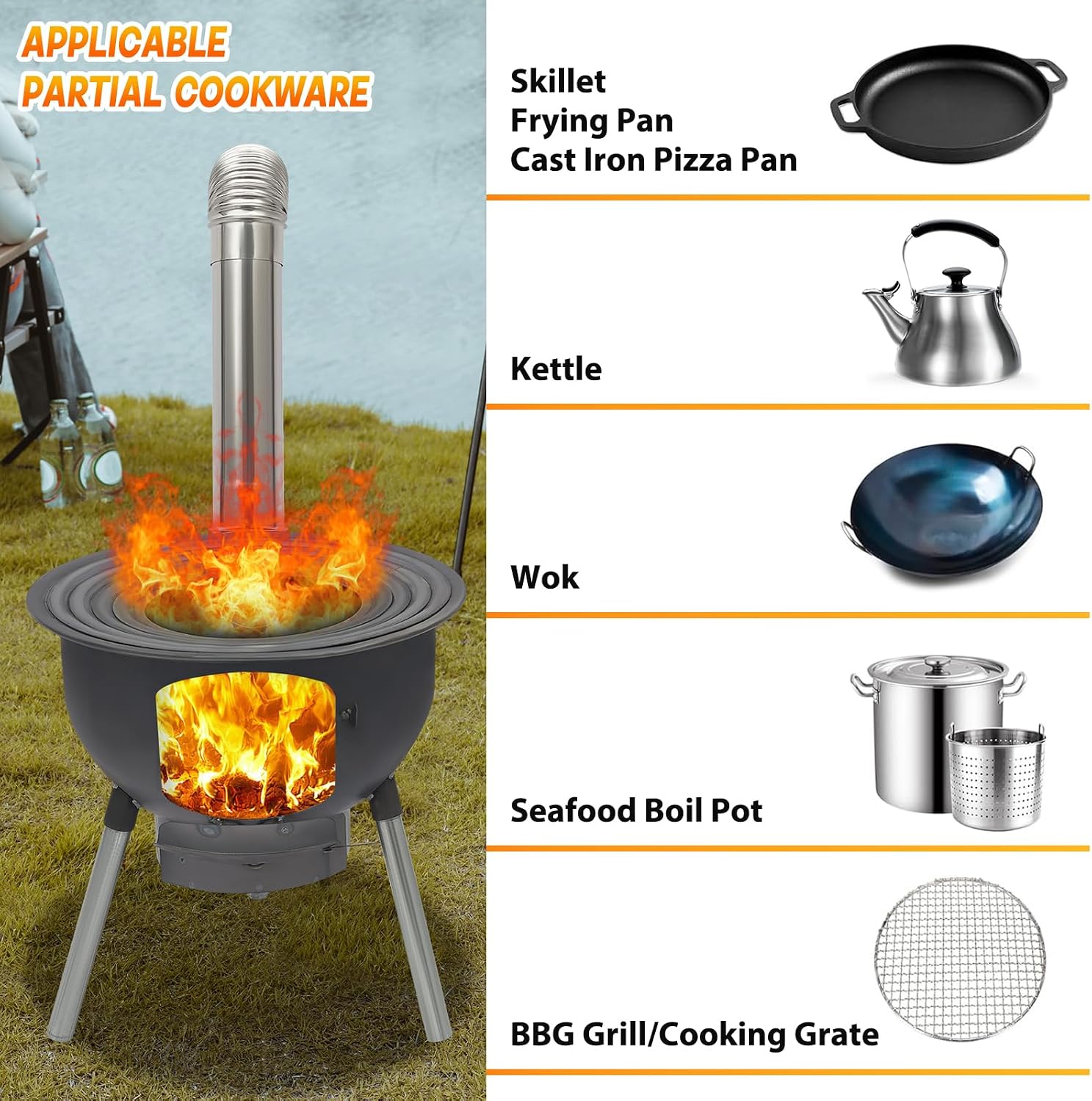 Portable Wood Burning Rocket S - Outdoor Camping Wood Stove review and price