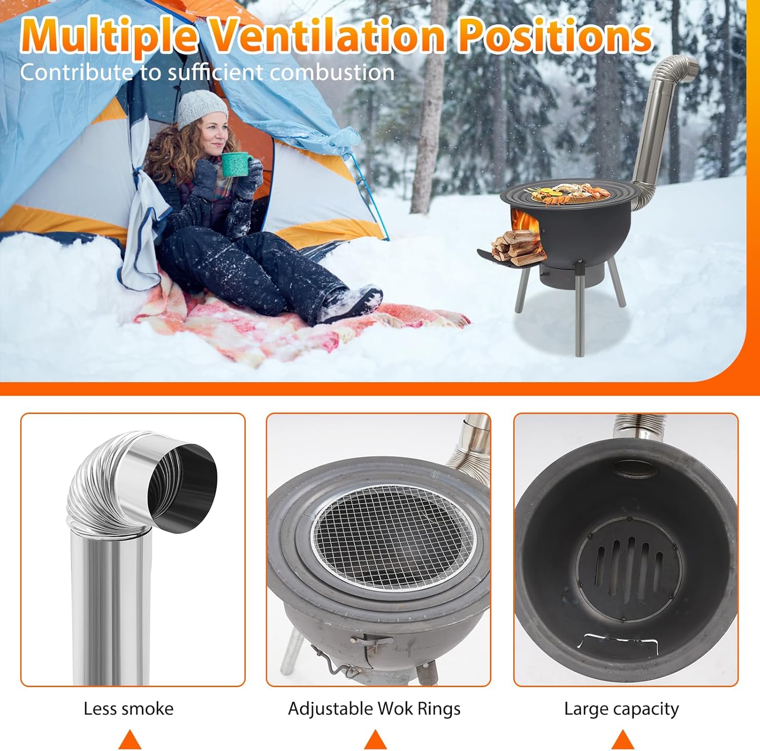 Portable Wood Burning Rocket S - Outdoor Camping Wood Stove review and price