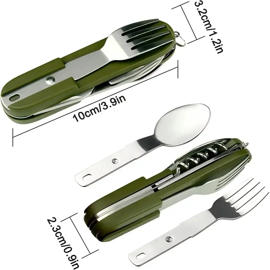 Camping Gear 5-in-1 Stainless  - Outdoor Camping Utensils review and price