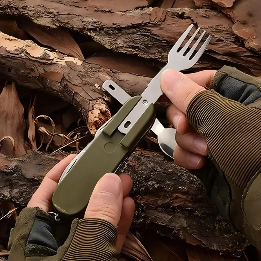 Camping Gear 5-in-1 Stainless  - Outdoor Camping Utensils review and price