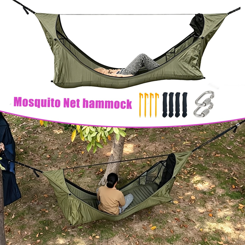 Flat Hammock with Mosquito Net - Outdoor Camping Hammock review and price