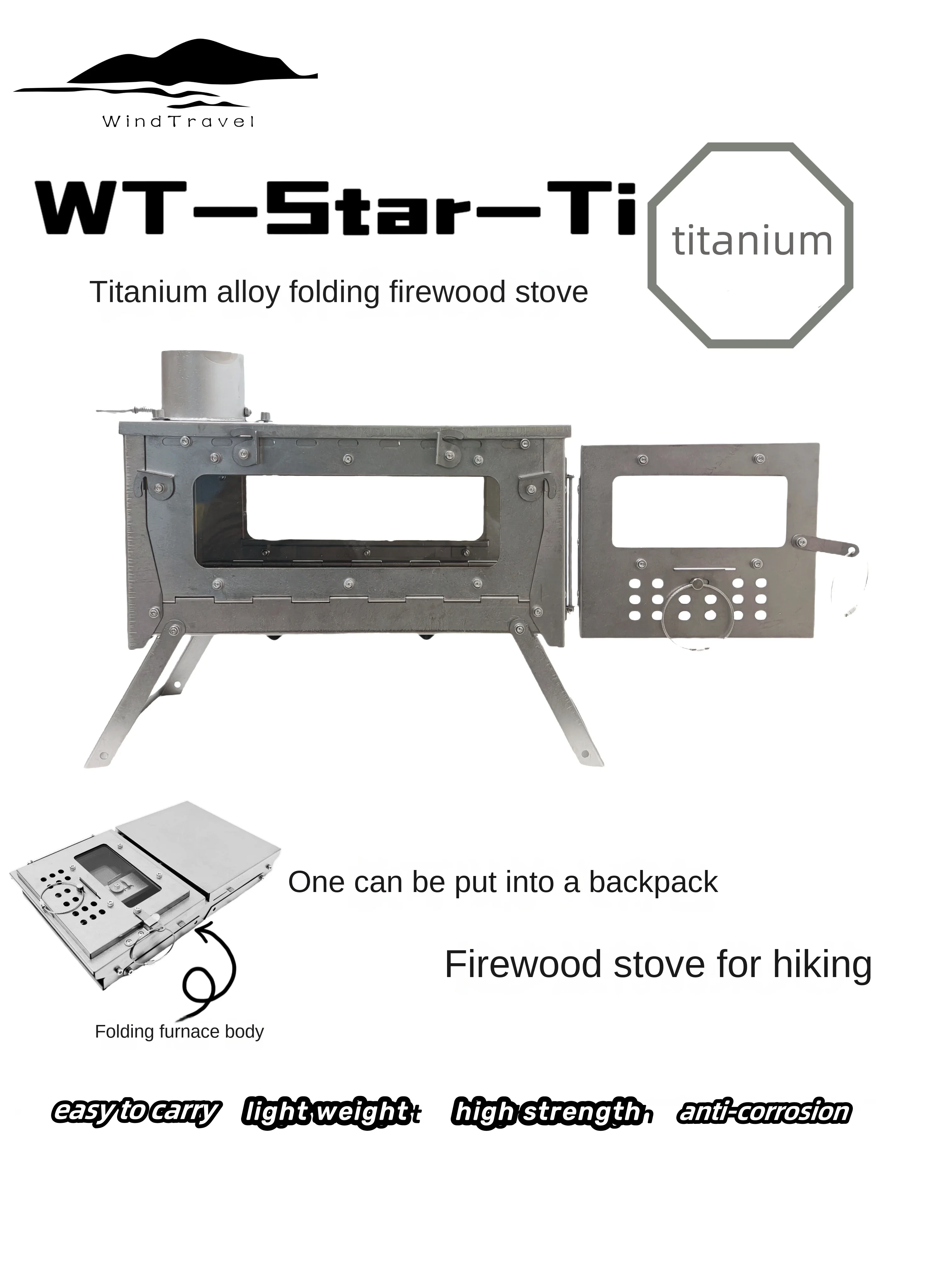 WT Star Ti Titanium Alloy Fold - Outdoor Camping Gas Heater review and price