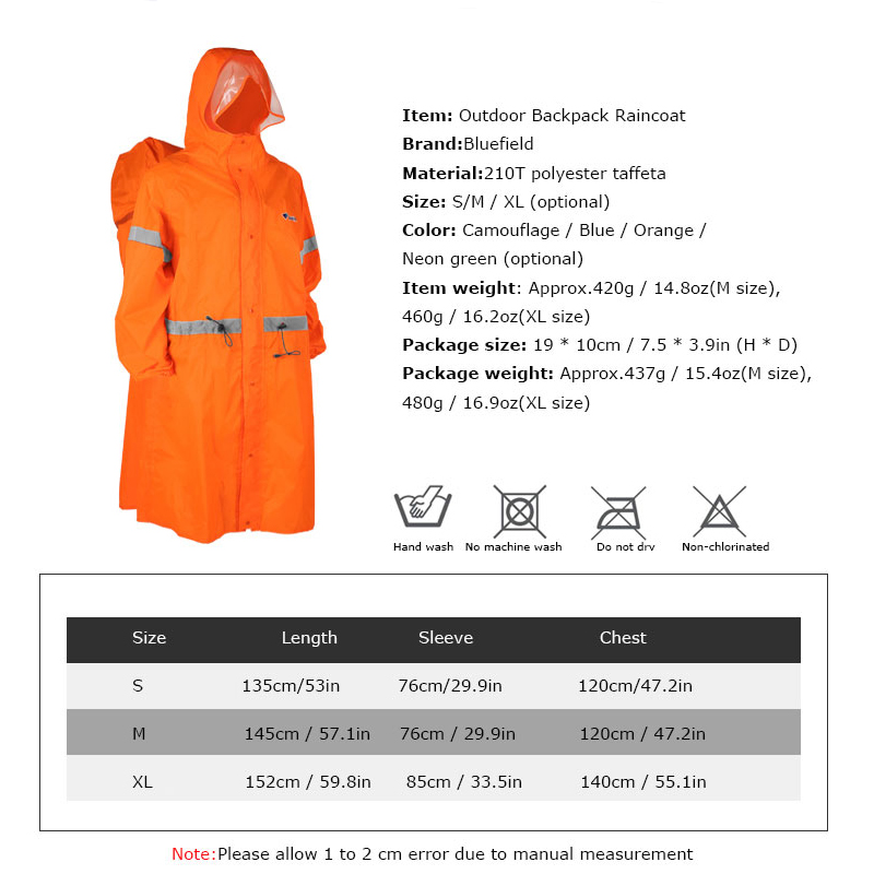 Unisex Reflective Outdoor Clim - Camping Rain Poncho review and price