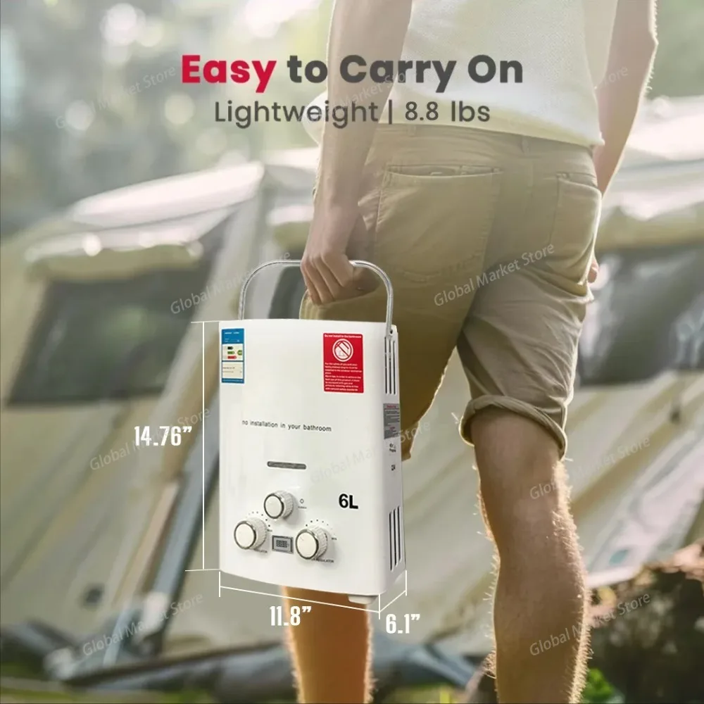 Propane LPG  Gas Tankless Wate - Outdoor Camping Hot Water Heater review and price