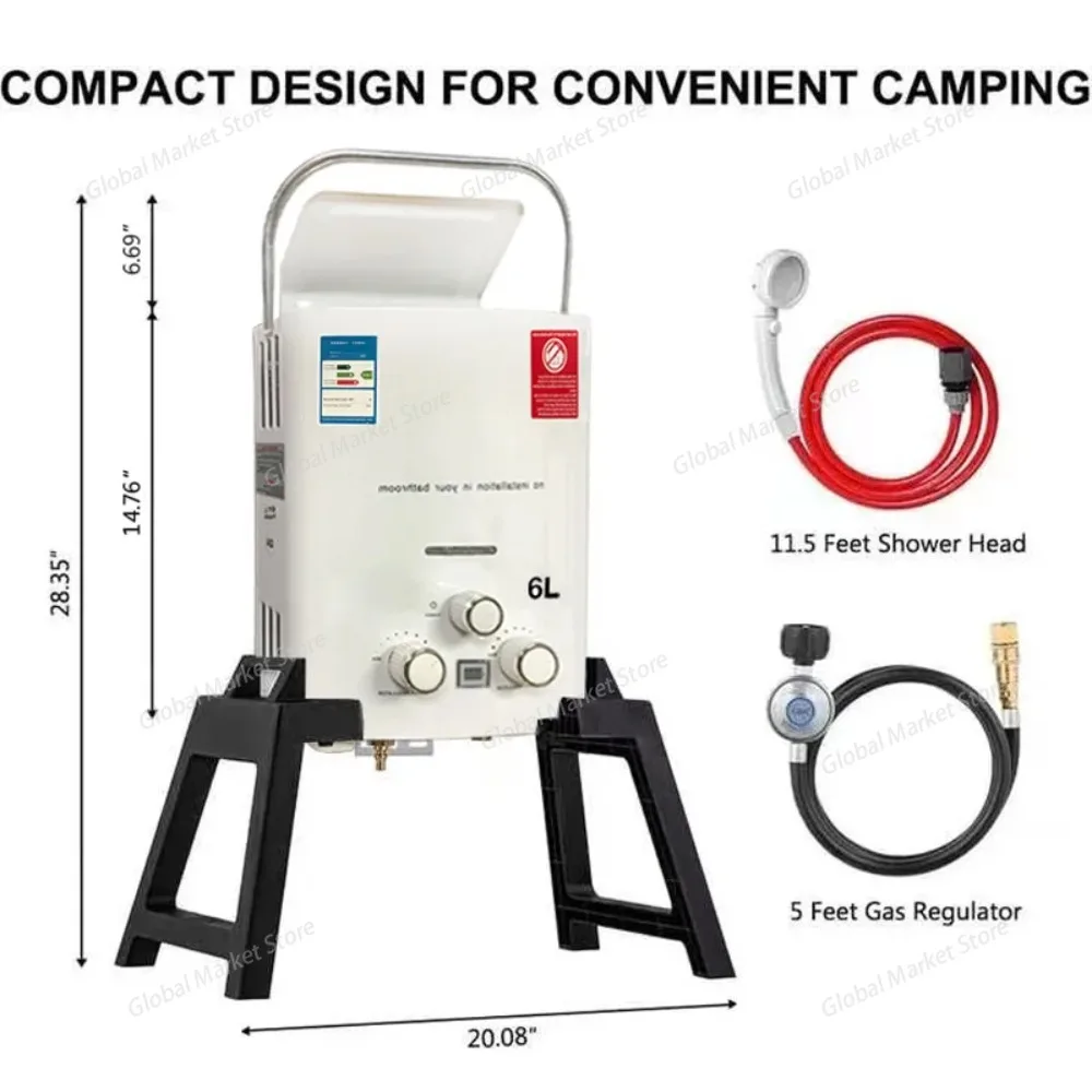 Propane LPG  Gas Tankless Wate - Outdoor Camping Hot Water Heater review and price